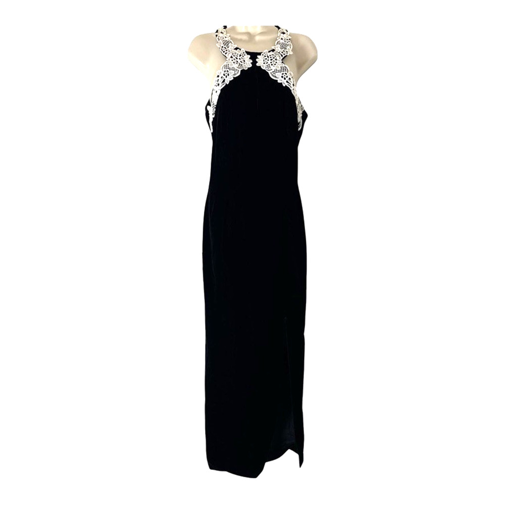 Jessica McClintock Gunne Sax Vintage 90s Velvet Formal Whimsigoth Dress sz 4